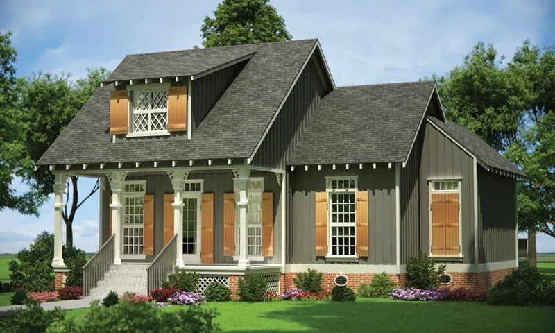 Front of Home - Rutherford House Cottage 020D-0349 - Shop House Plans and More