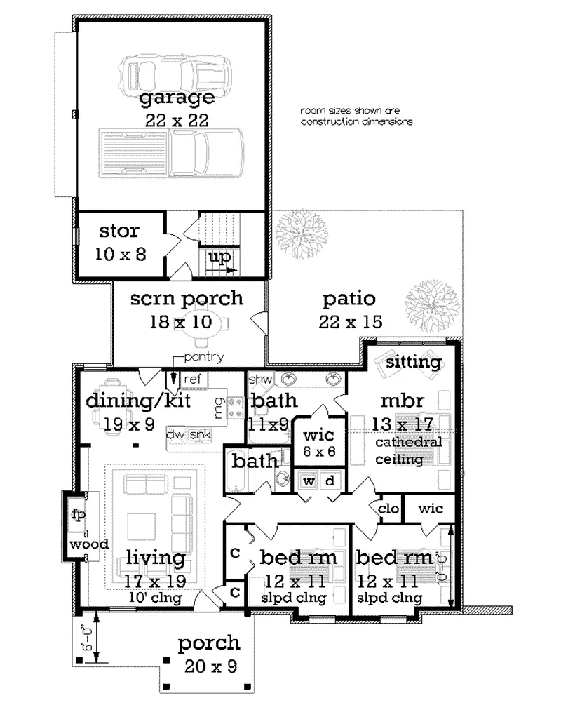 Country House Plan First Floor - Parkgate Craftsman Home 020D-0352 - Shop House Plans and More