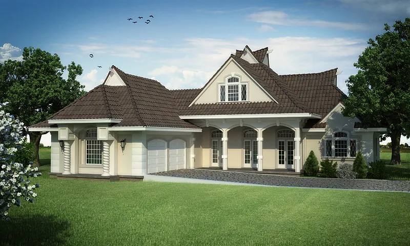 Front of Home - Noralie Country Home 020D-0360 - Shop House Plans and More