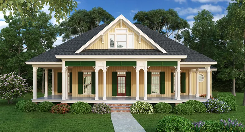 Southern House Plan Front of Home - Sophie Spring Acadian Home 020D-0363 - Shop House Plans and More
