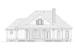 Southern House Plan Rear Elevation - Sophie Spring Acadian Home 020D-0363 - Shop House Plans and More
