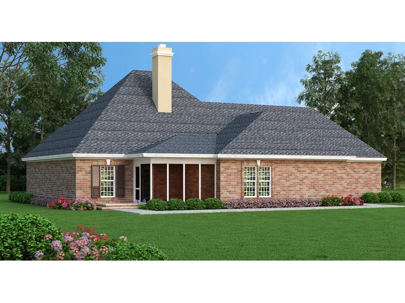 Rear Photo 01 - Floradale Bay European Home 020D-0364 - Search House Plans and More
