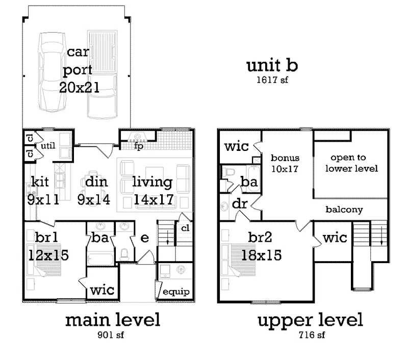 Multi-Family Home Plan First Floor - Optional 020D-0379