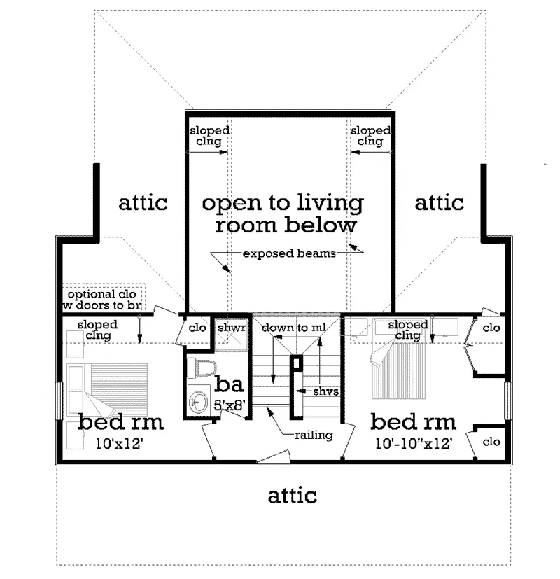 Victorian Home Plan Second Floor 020D-0392