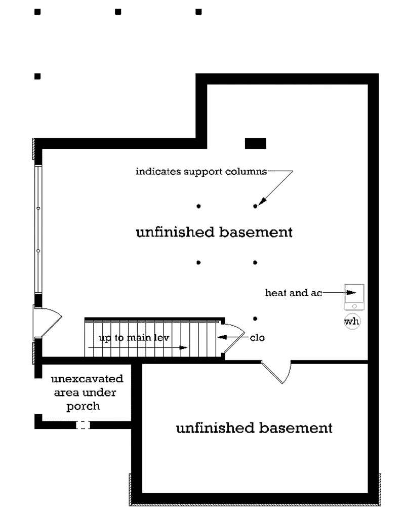 Contemporary Home Plan Basement 020D-0403