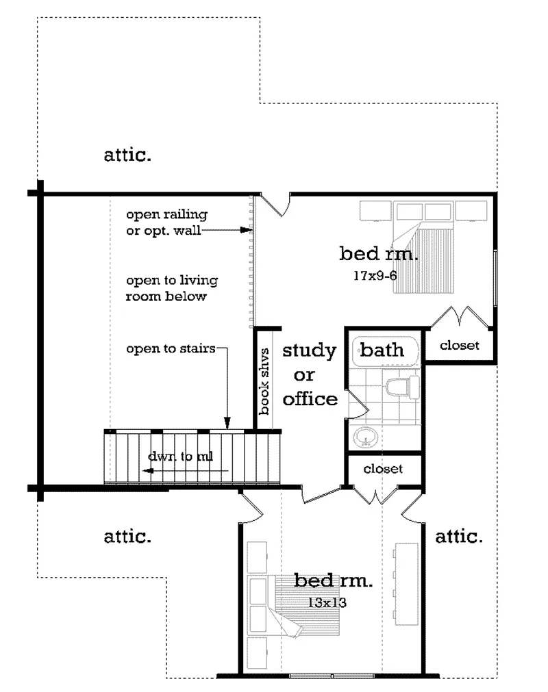 Contemporary Home Plan Second Floor 020D-0403