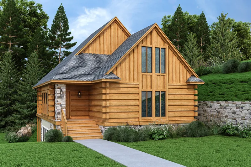 Cabin & Cottage House Plan Front of Home - 020D-0403 - Shop House Plans and More