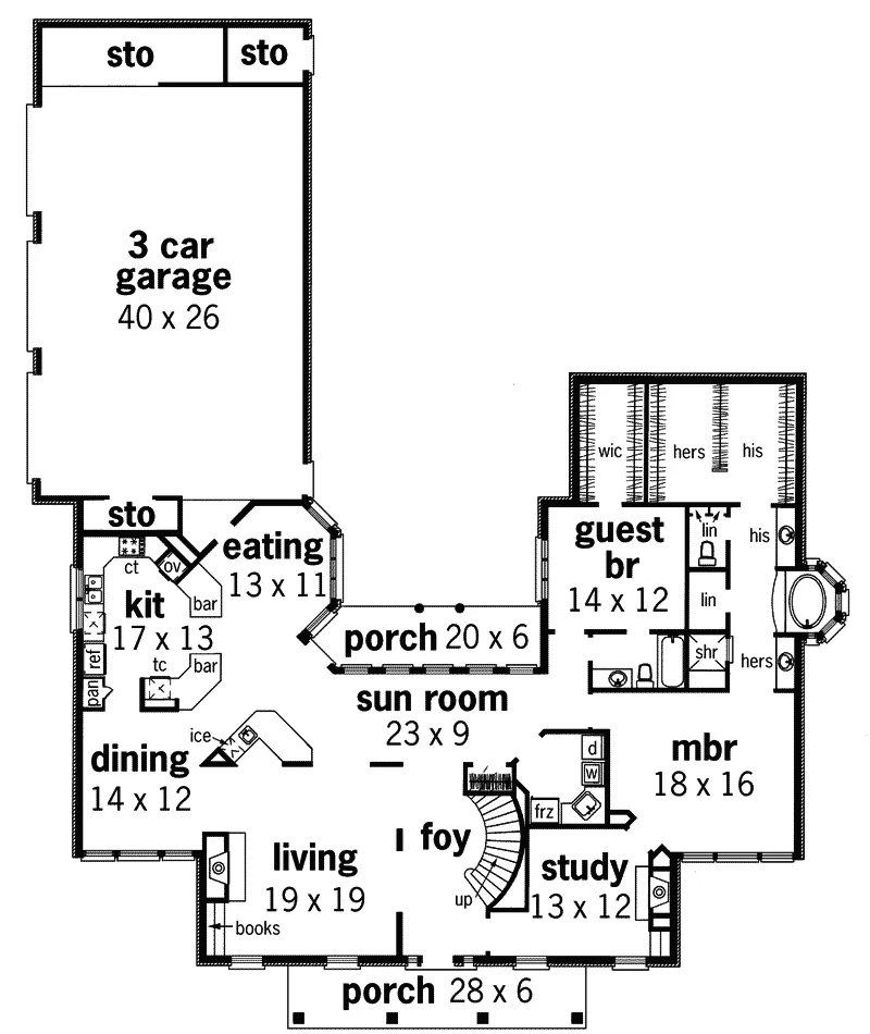 Luxury Home Plan First Floor 020S-0010