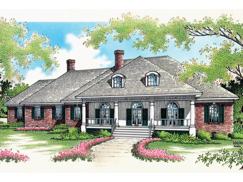 Home With Traditional Elegance And A Covered Front Porch