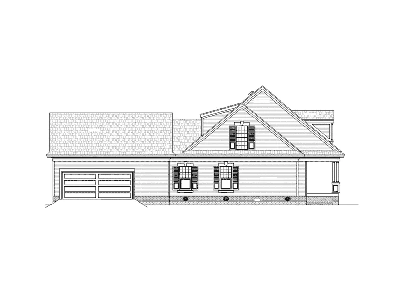 Luxury House Plan Left Elevation - Somerset Manor Country Home 020S-0022 - Shop House Plans and More
