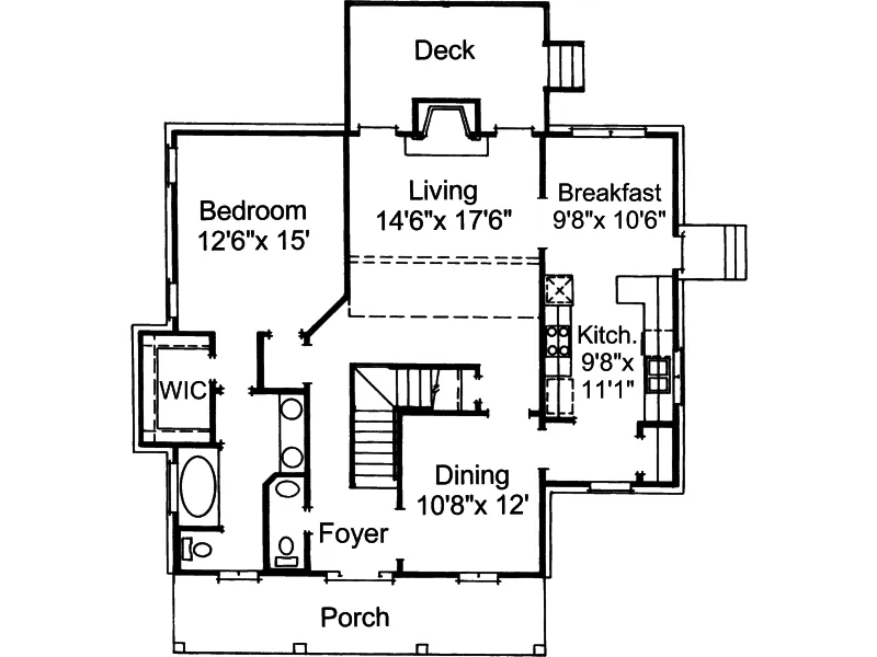 Country Home Plan First Floor 024D-0042