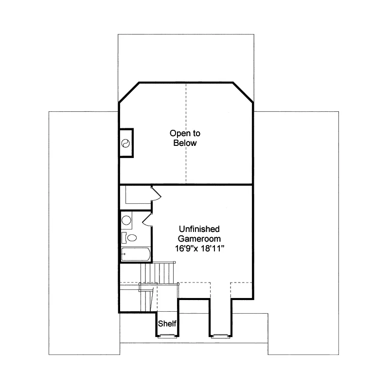 Ranch House Plan Second Floor - Harborville Florida Style Home 024D-0312 - Search House Plans and More