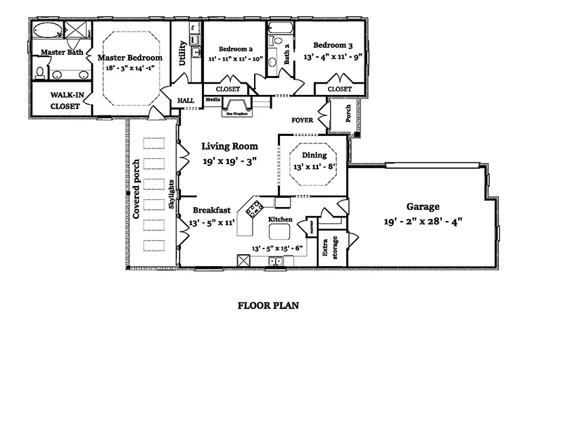 Country Home Plan First Floor 024D-0817