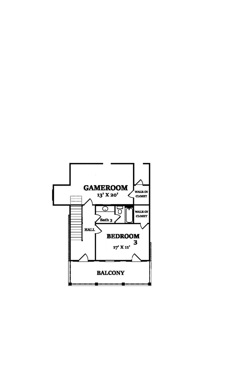 Lowcountry House Plan Second Floor - Chamberland Southern Home 024D-0821 - Search House Plans and More
