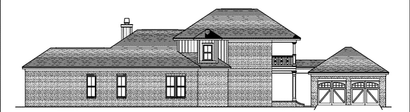 Lowcountry House Plan Left Elevation - Chamberland Southern Home 024D-0821 - Search House Plans and More