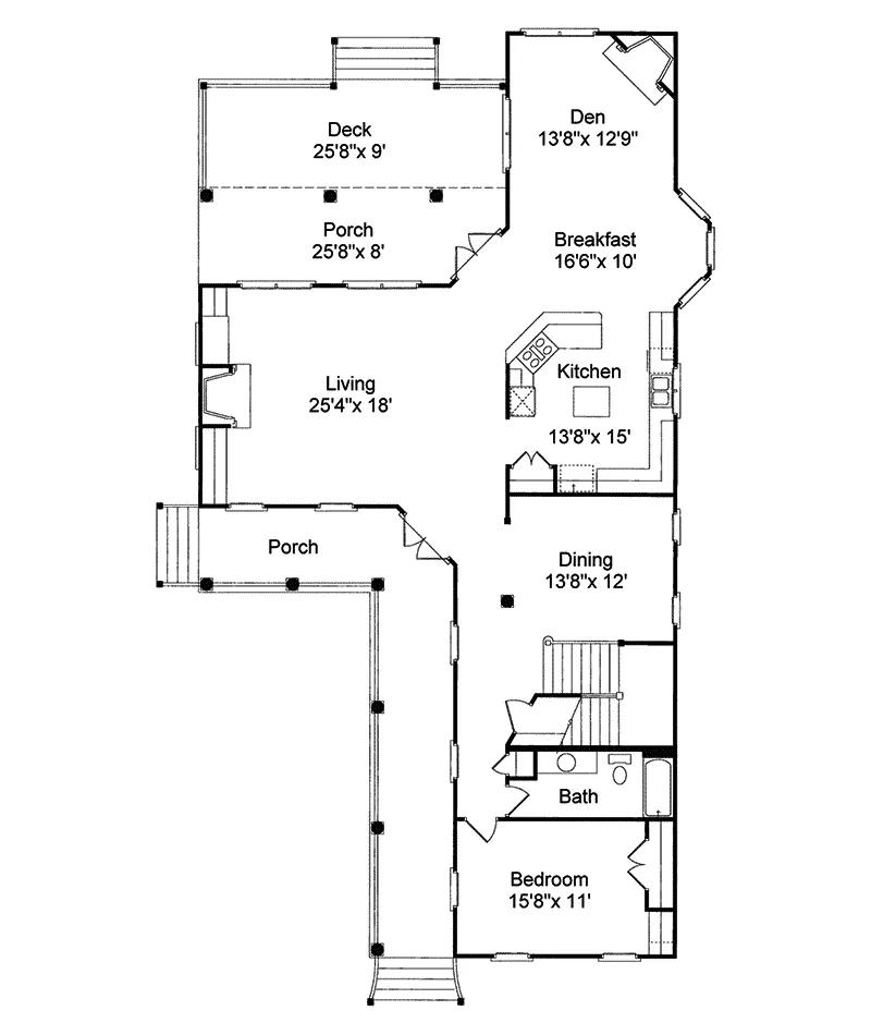 Luxury Home Plan First Floor 024S-0008