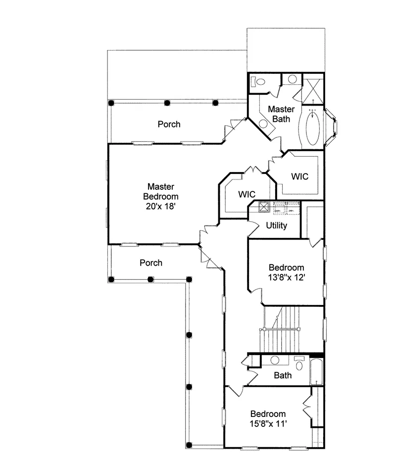 Luxury Home Plan Second Floor 024S-0008
