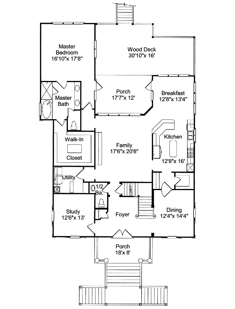 Luxury Home Plan First Floor 024S-0010