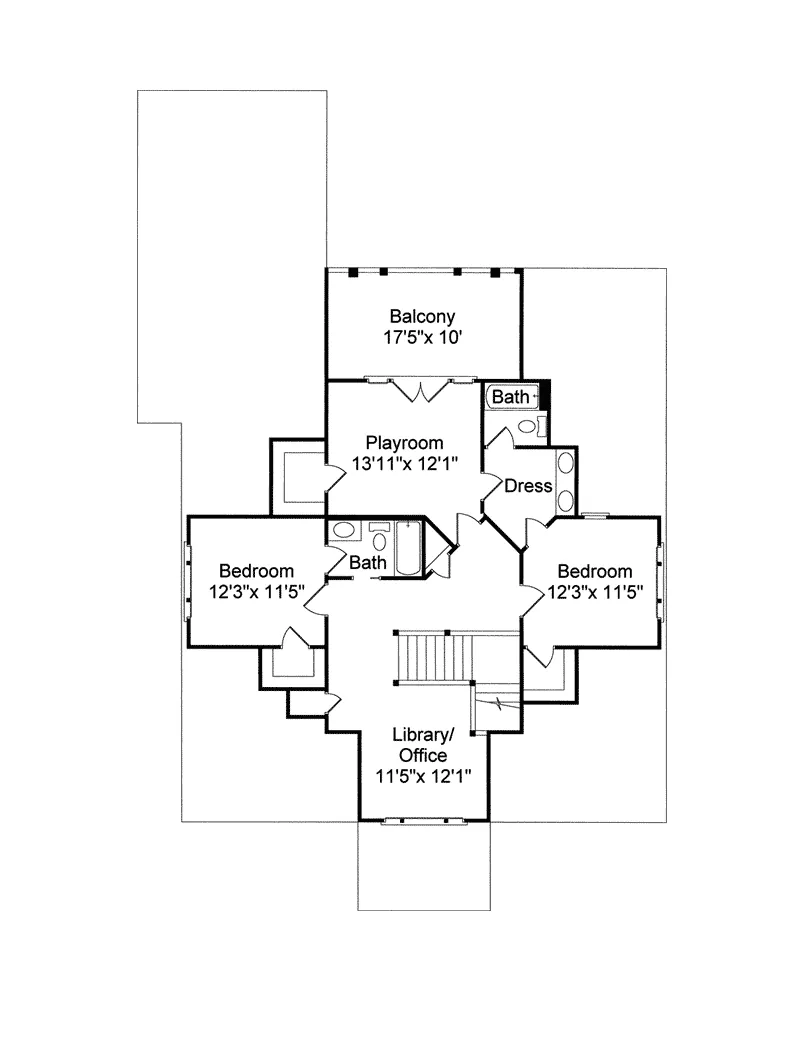 Southern House Plan Second Floor - Gulfview Lowcountry Home 024S-0010 - Search House Plans and More