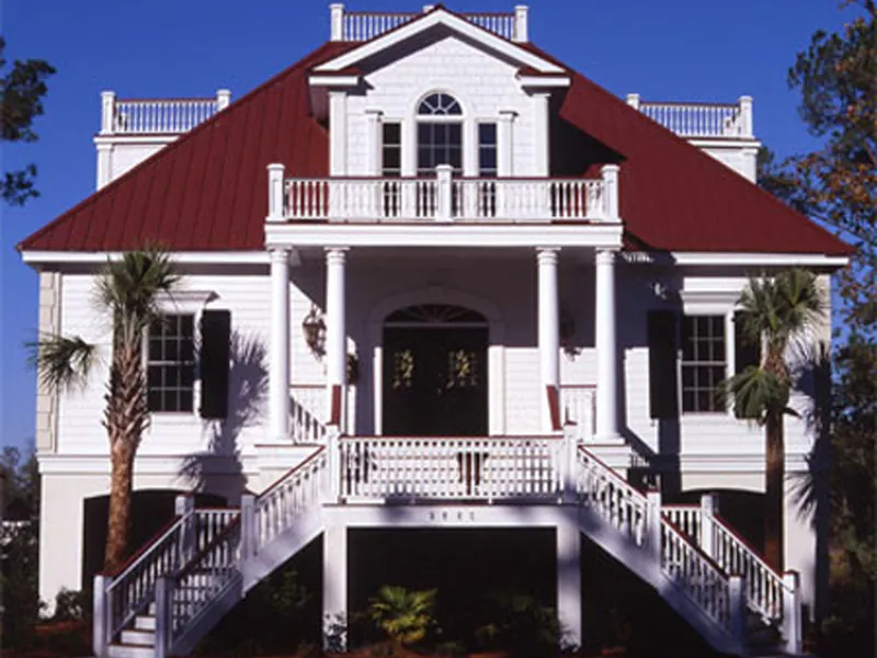 Raised Southern Lowcountry Home With A Custom Feel