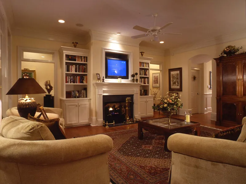 Southern House Plan Living Room Photo 02 - Gulfview Lowcountry Home 024S-0010 - Search House Plans and More