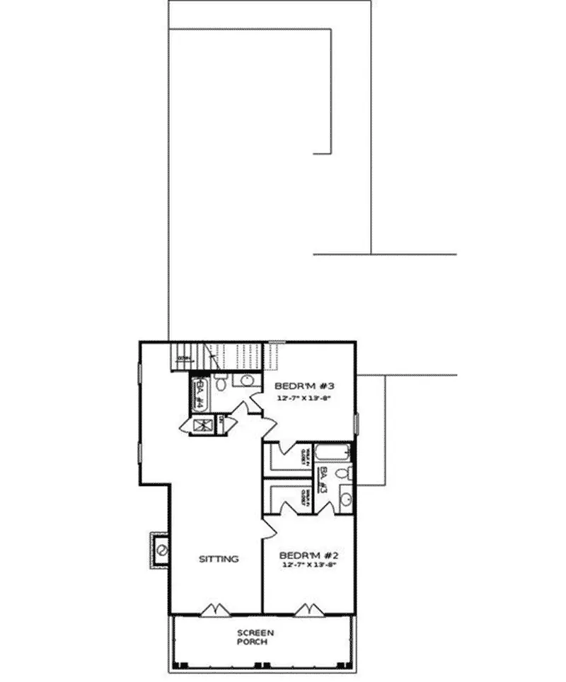 Lowcountry House Plan Second Floor - Cottonlane Lowcountry Home 024S-0028 - Search House Plans and More