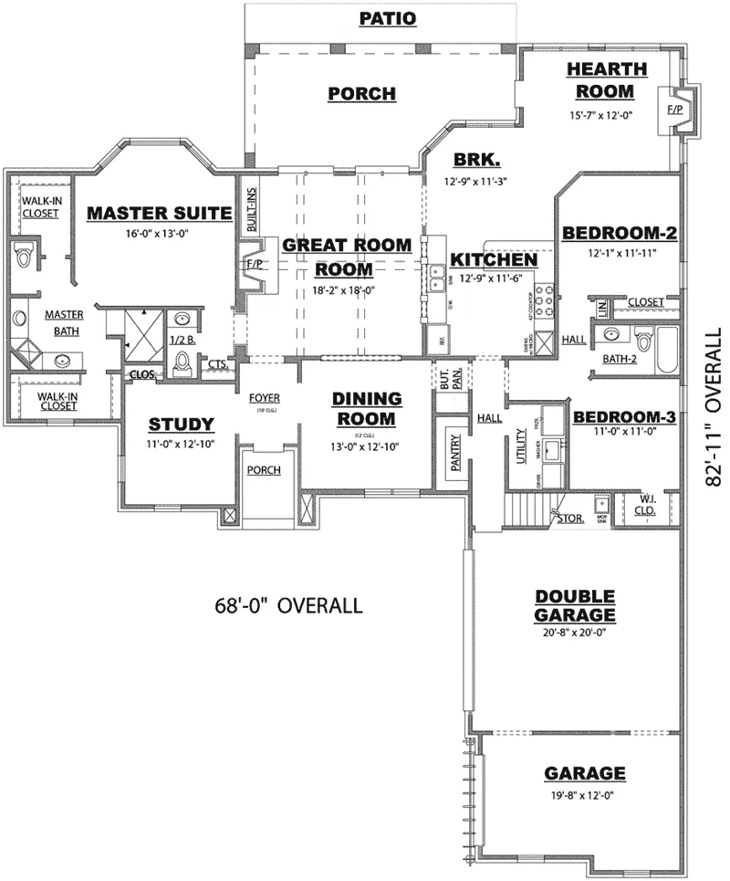 European House Plan First Floor - Saylor Place Traditional Home 025D-0108 - Shop House Plans and More
