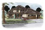 Country French House Plan Front Image - 026D-1896 - Shop House Plans and More