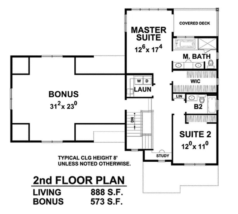 Rustic Home Plan Second Floor 026D-1901