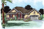 Rustic House Plan Front Image - Crows Creek Ranch Home 026D-1910 - Search House Plans and More
