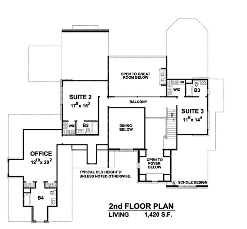European Home Plan Second Floor 026D-1911