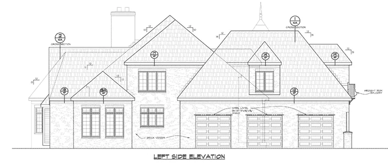 Luxury House Plan Left Elevation - 026D-1911 - Shop House Plans and More