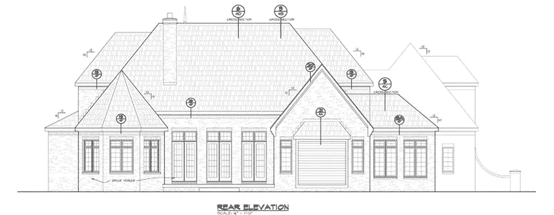 Luxury House Plan Rear Elevation - 026D-1911 - Shop House Plans and More