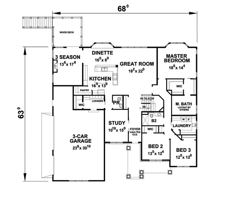 Craftsman Home Plan First Floor 026D-1924