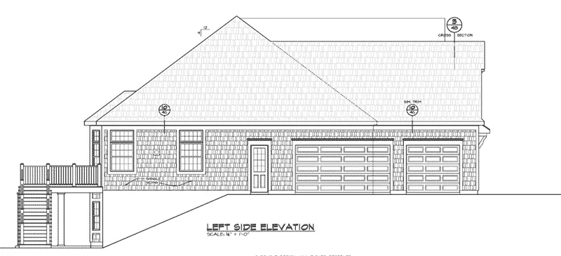 Traditional House Plan Left Elevation - Gulliver Ranch Home 026D-1924 - Search House Plans and More