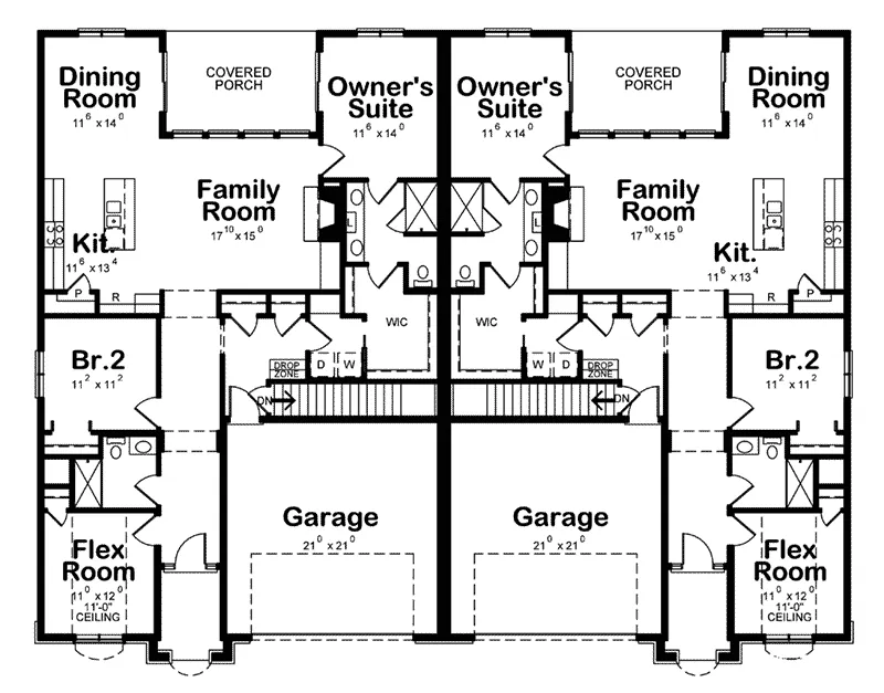European Home Plan First Floor 026D-1963
