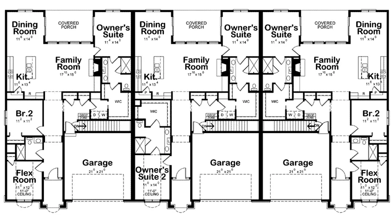 Arts & Crafts Home Plan First Floor 026D-1964