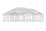 Ranch House Plan Rear Elevation - 026D-1998 - Shop House Plans and More