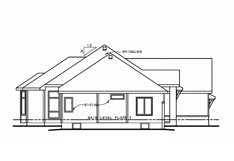 Modern Farmhouse Plan Left Elevation - Sinclair Creek Country Home 026D-2013 - Shop House Plans and More