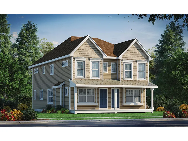 Shingle House Plan Front of Home - 026D-2087 - Shop House Plans and More