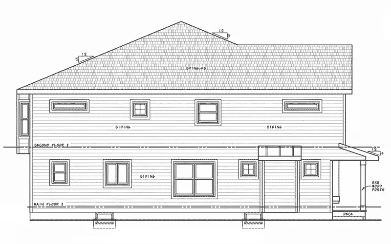 Shingle House Plan Left Elevation - 026D-2087 - Shop House Plans and More
