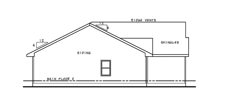 Traditional House Plan Left Elevation - 026D-2176 - Shop House Plans and More