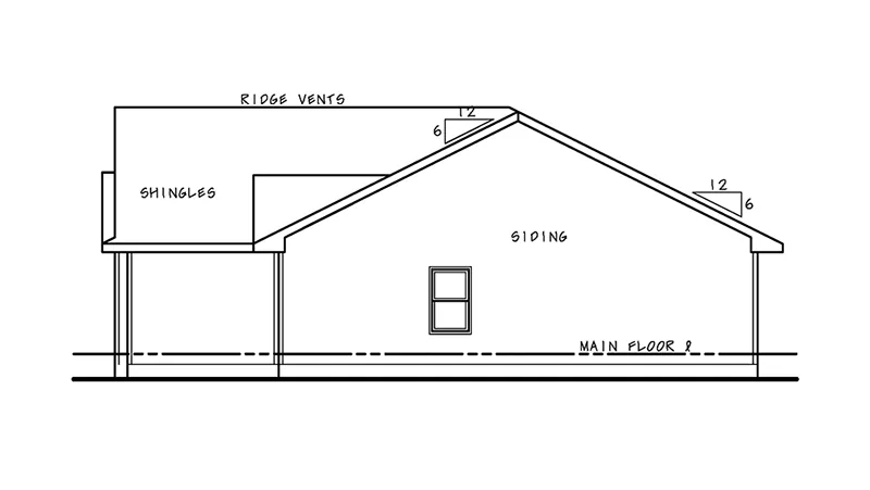 Traditional House Plan Right Elevation - 026D-2176 - Shop House Plans and More