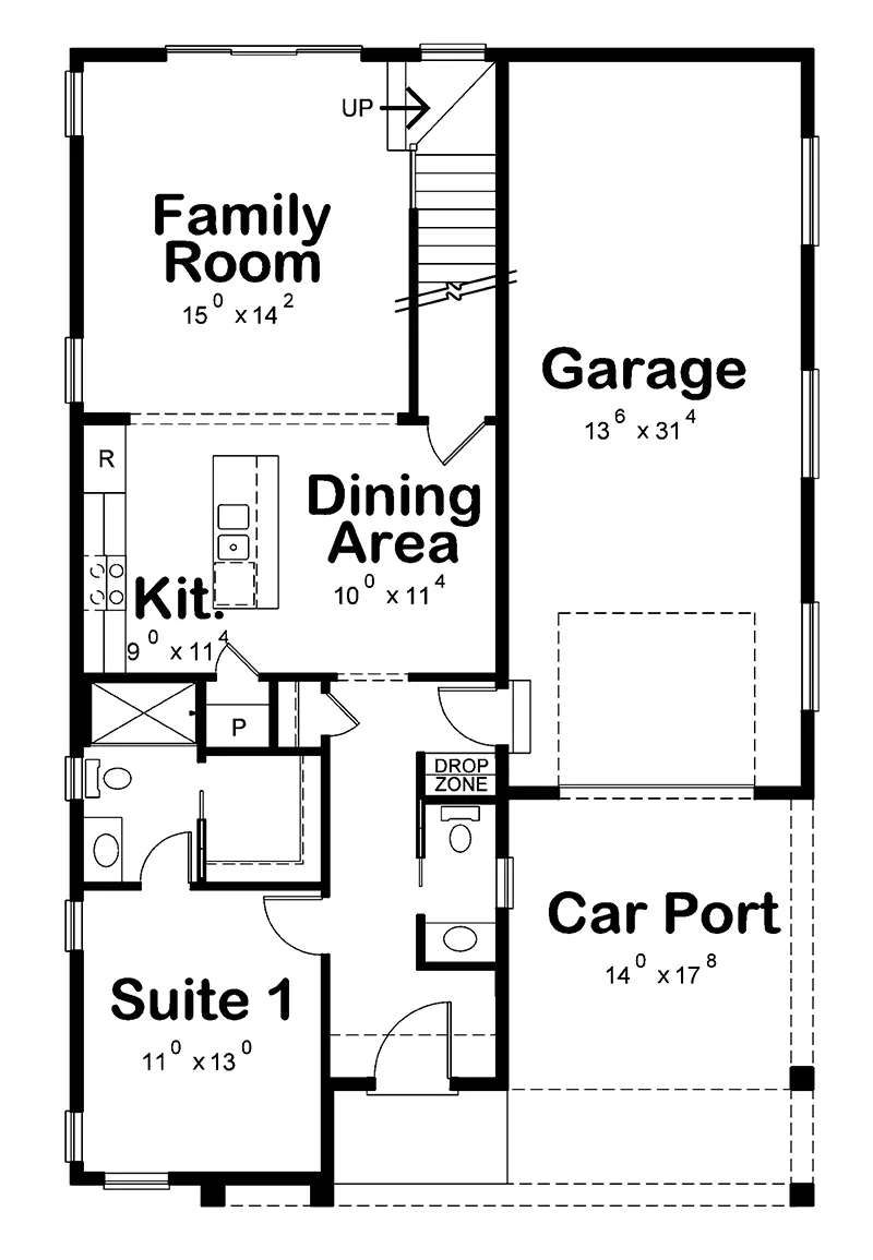 Modern Home Plan First Floor 026D-2192