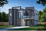 Contemporary House Plan Front of Home - 026D-2192 - Shop House Plans and More