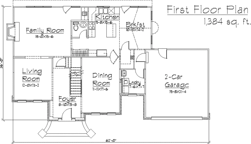 Georgian House Plan First Floor - McKinley Georgian Style Home 027D-0023 - Shop House Plans and More