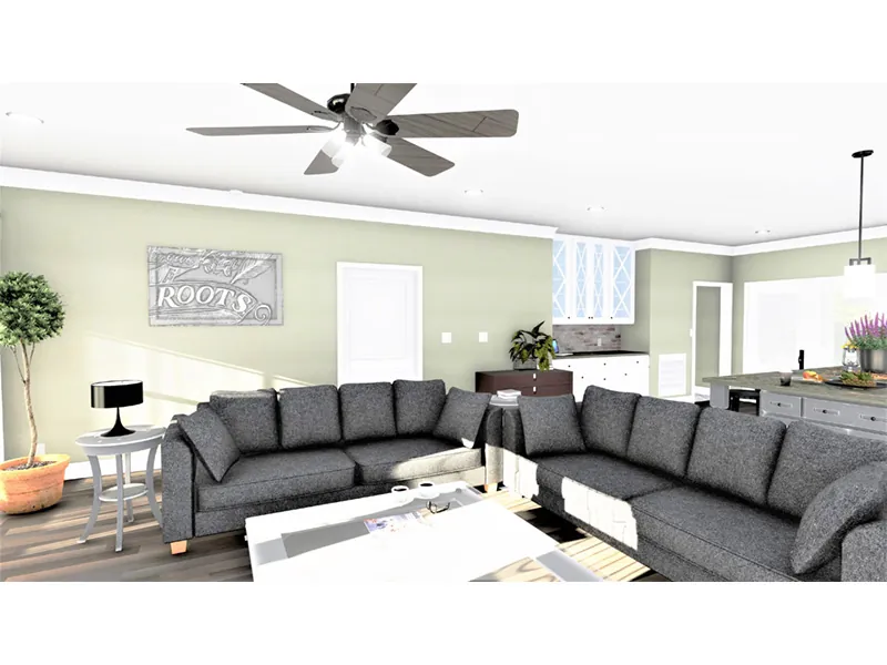 Acadian House Plan Great Room Photo 02 - 028D-0114 - Shop House Plans and More