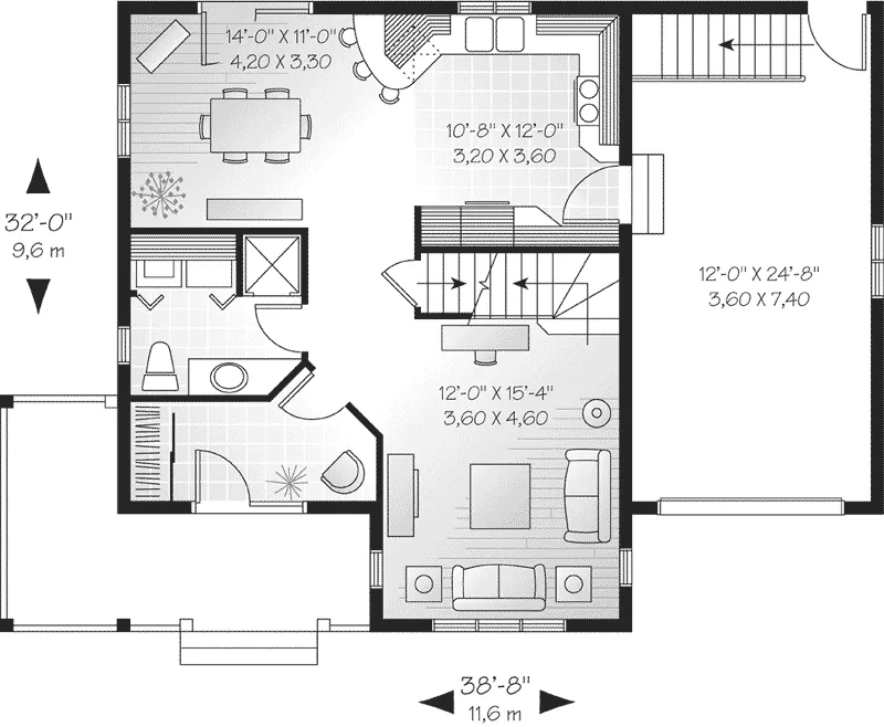 Home Plan First Floor 032D-0474
