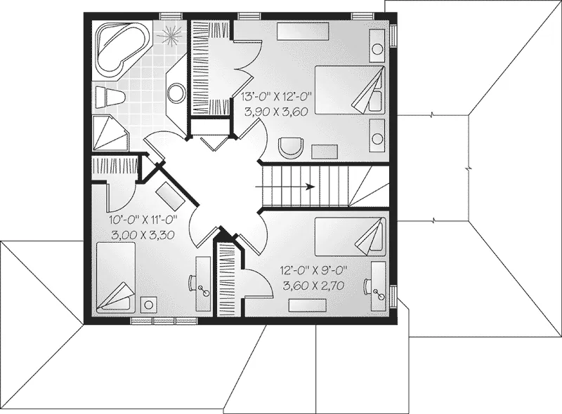 Home Plan Second Floor 032D-0474
