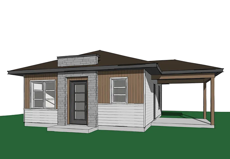 Modern House Plan Front Image - Gavyn Modern Cabin 032D-0814 - Search House Plans and More